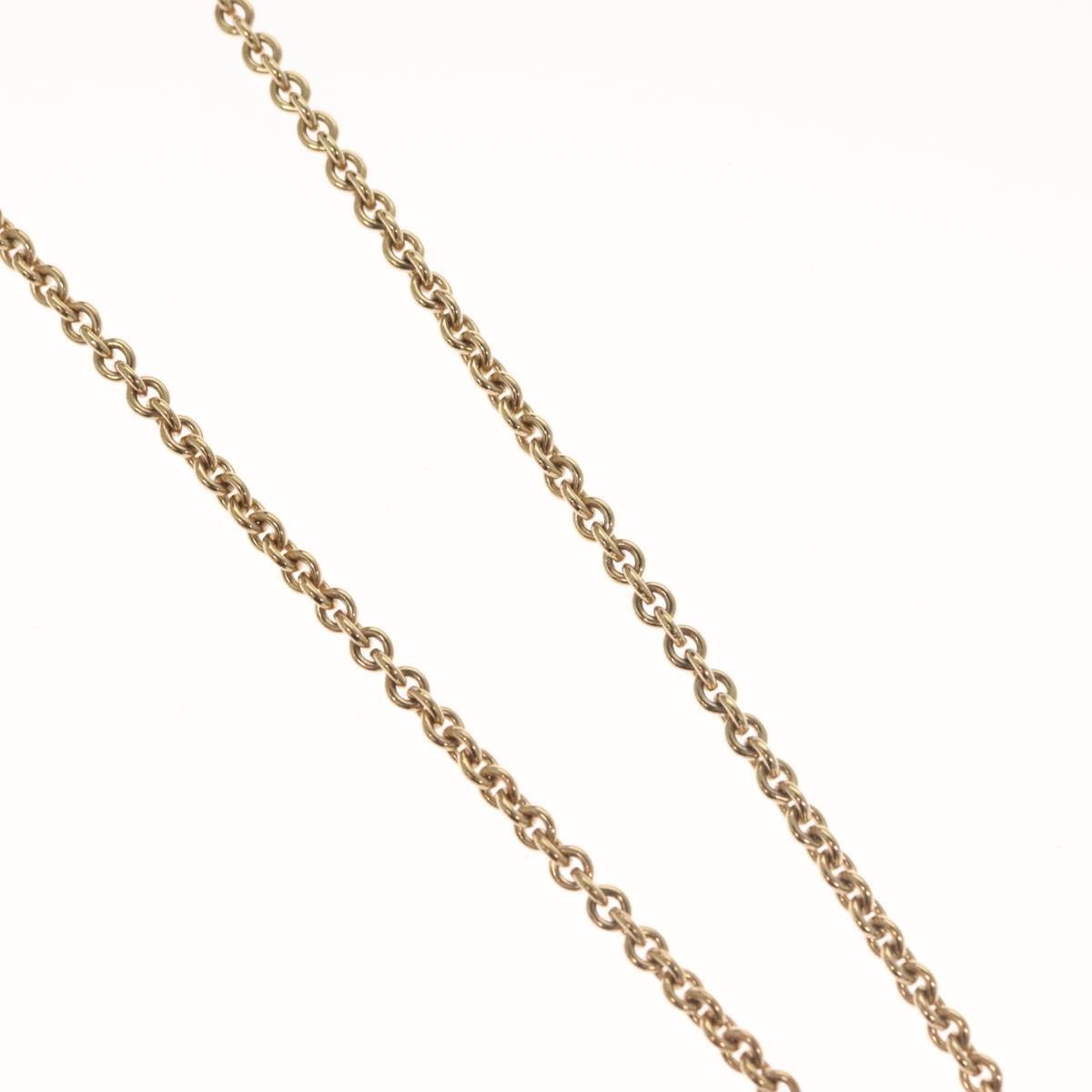 Christian Dior Logo Necklace Crystal Embellished Metal, GOLD, METAL, Necklace