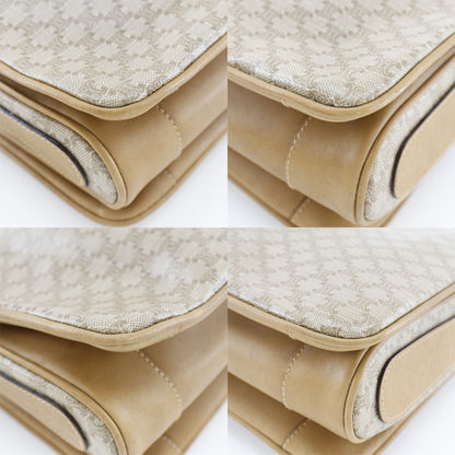 Celine Macadam Shoulder Bag PVC Leather, BEIGE, PVC, Shoulder bag