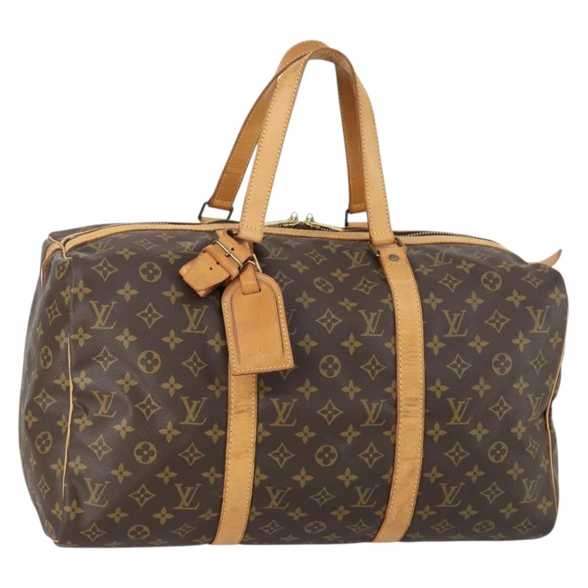 Louis Vuitton Sac Souple Handbag Monogram Canvas, BROWN, CANVAS, Travel bag