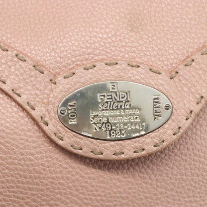 Fendi Selleria Tote Leather, PINK, LEATHER, Tote bag