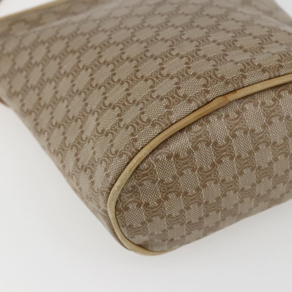 Celine Vintage Macadam Shoulder Bag Canvas, BEIGE, CANVAS, Shoulder bag