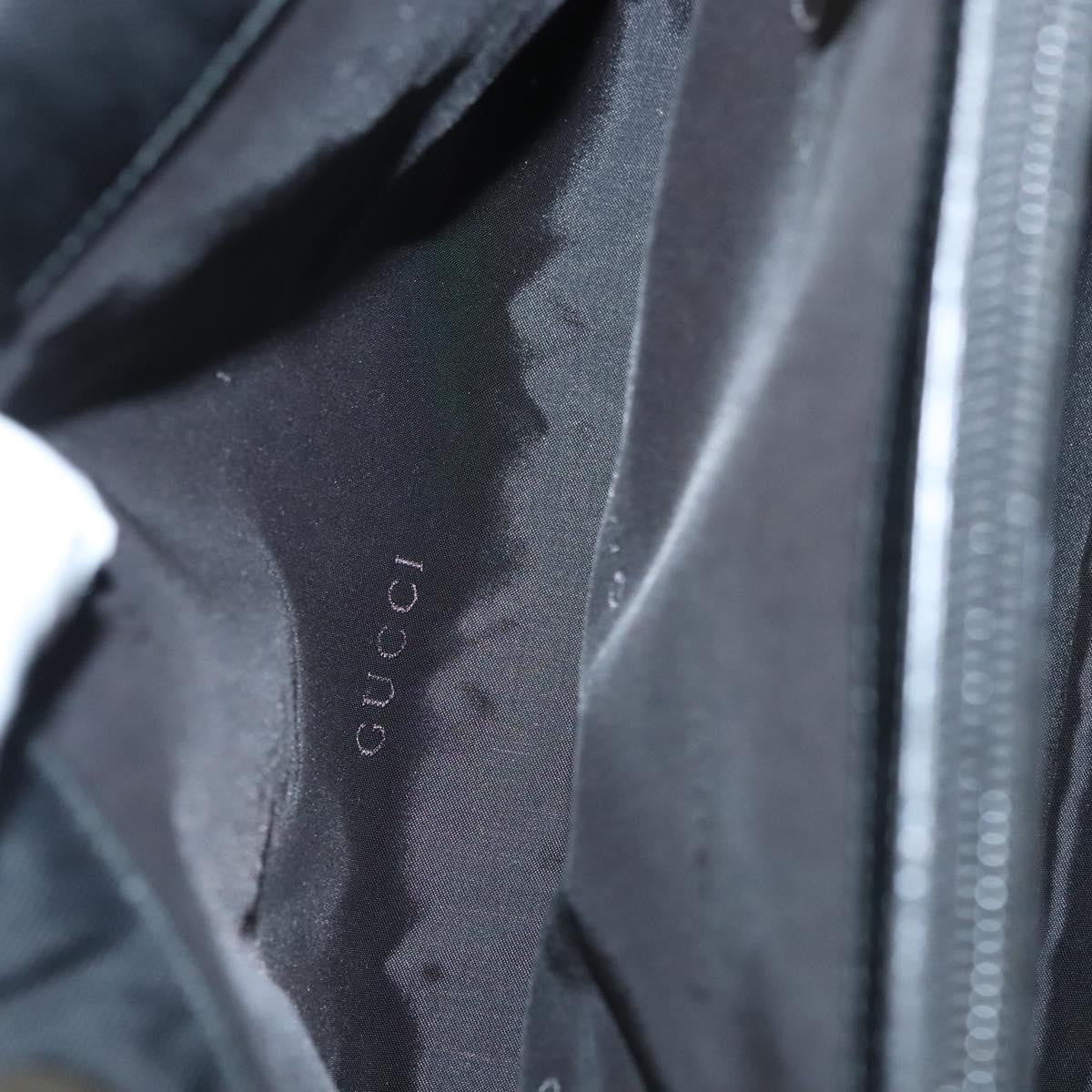 Gucci Vintage Bamboo Handle Tote Nylon, BLACK, NYLON, Tote bag