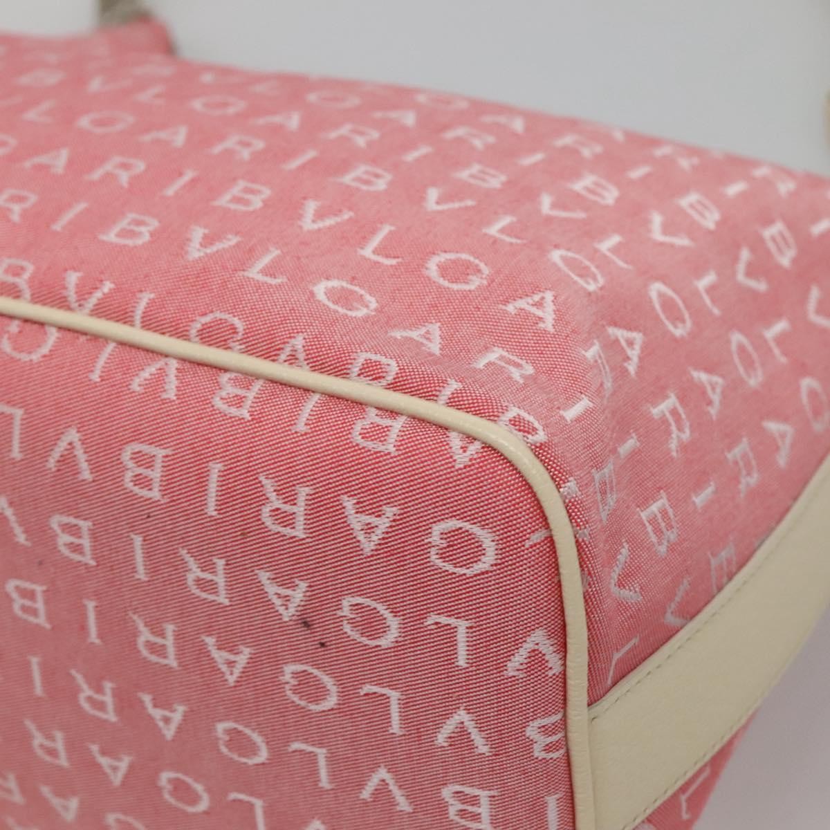 Bvlgari B.Zero1 Logomania Bag Canvas with Leather, PINK, CANVAS, Shoulder bag