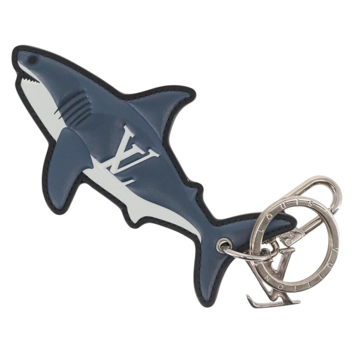 Louis Vuitton Animal Family Bag Charm and Key Holder Metal with Leather, BLUE, LEATHER, Charms and Keychains