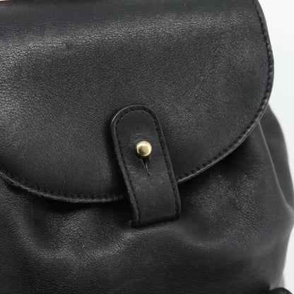 Gucci Vintage Bamboo Backpack Leather, Black, Leather, Backpack