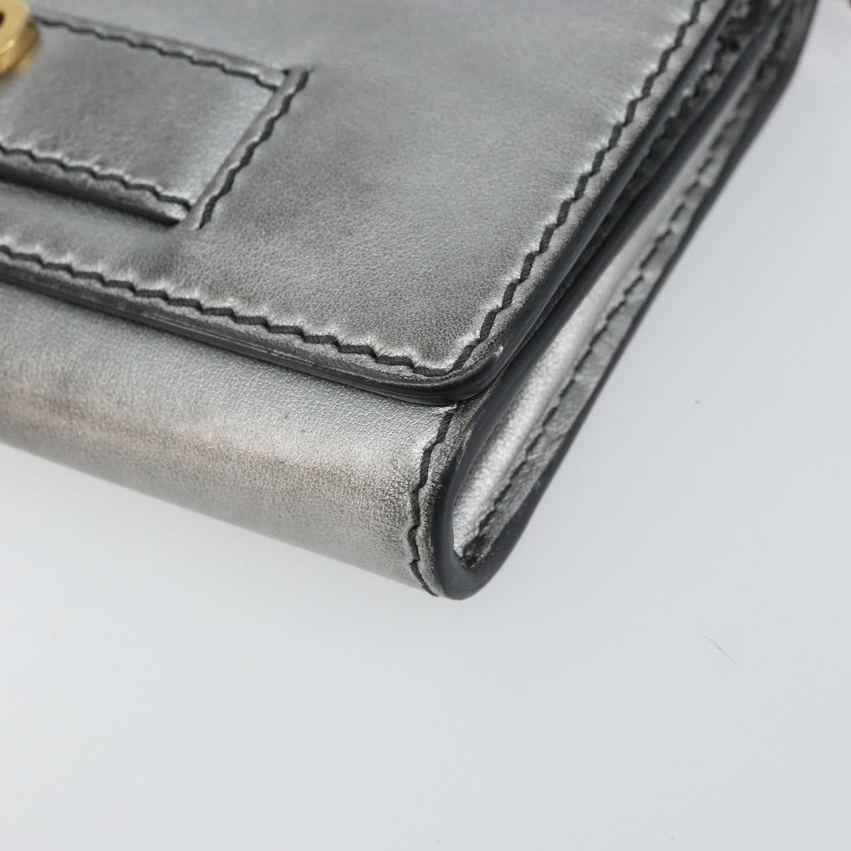 Christian Dior J'Adior Croisiere Chain Wallet Leather, SILVER, LEATHER, Clutche & pouche