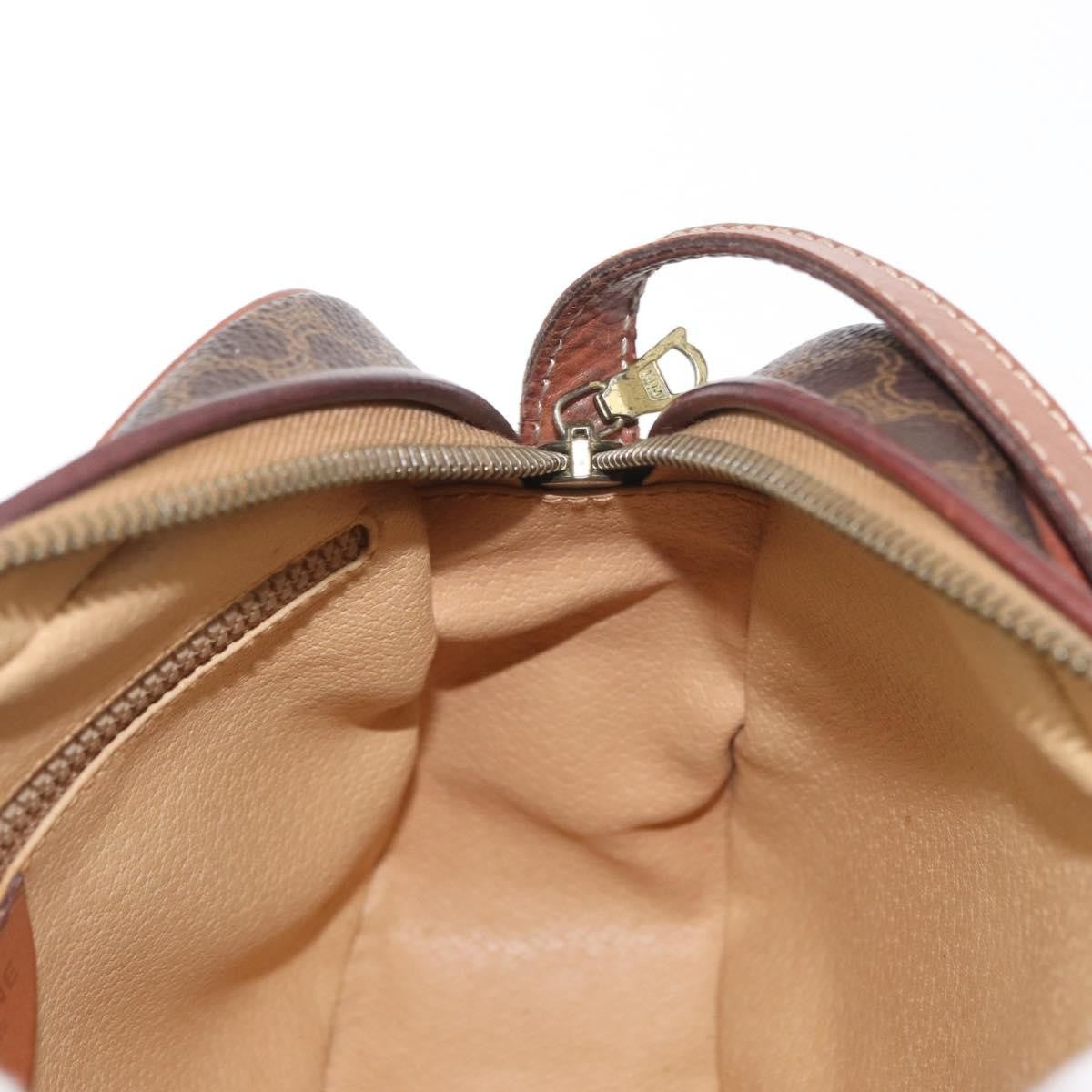 Celine Macadam Shoulder Bag Canvas, BROWN, CANVAS, Shoulder bag