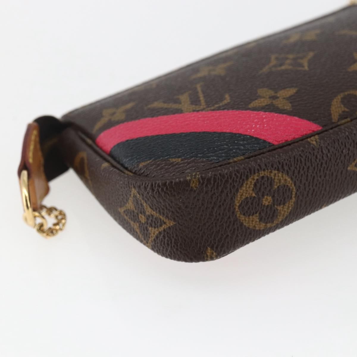 Louis Vuitton Mini pochette accessoires Canvas, BROWN, CANVAS, Clutche & pouche