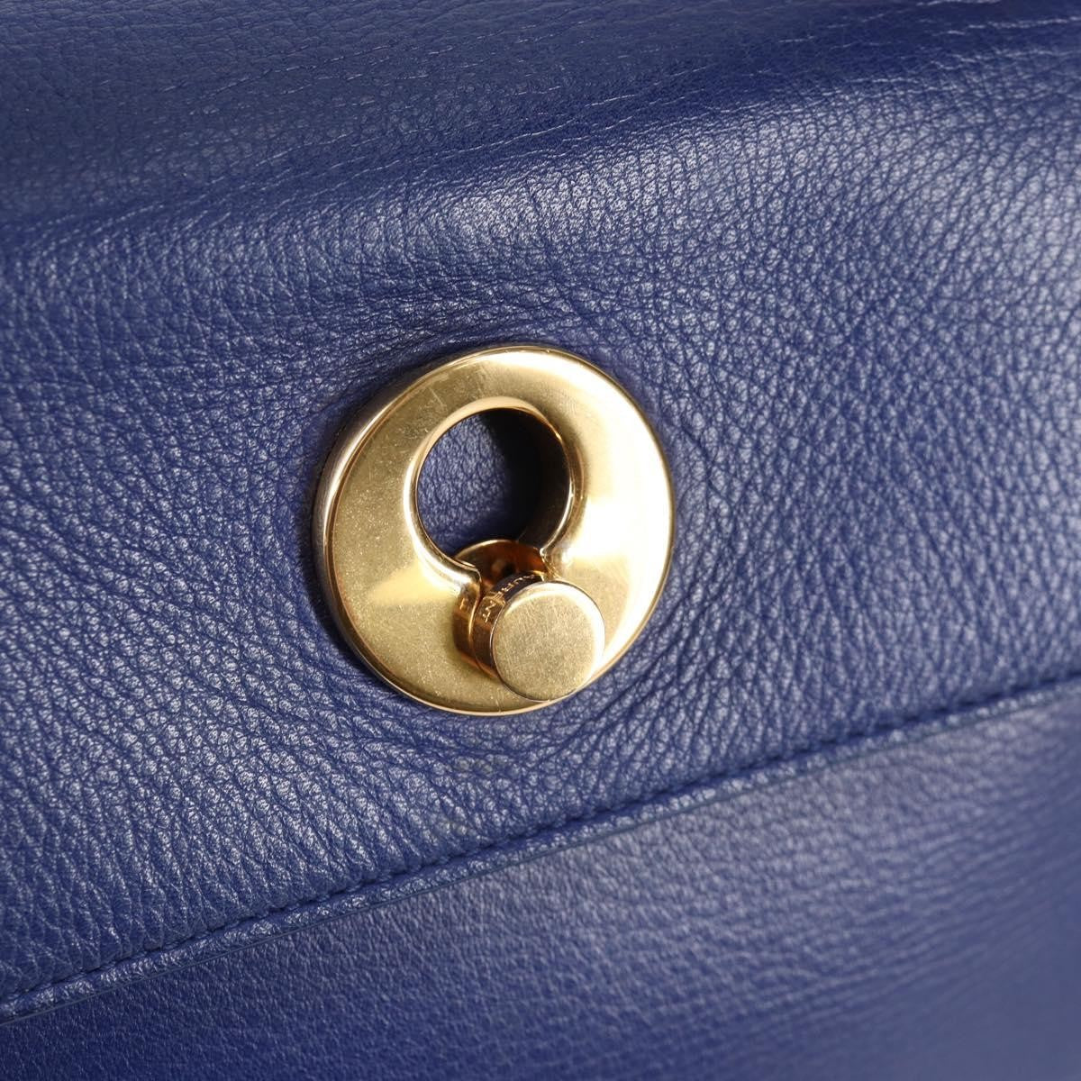 Saint Laurent Muse Two Bag Leather with Canvas, Blue, Leather, Shoulder Bag