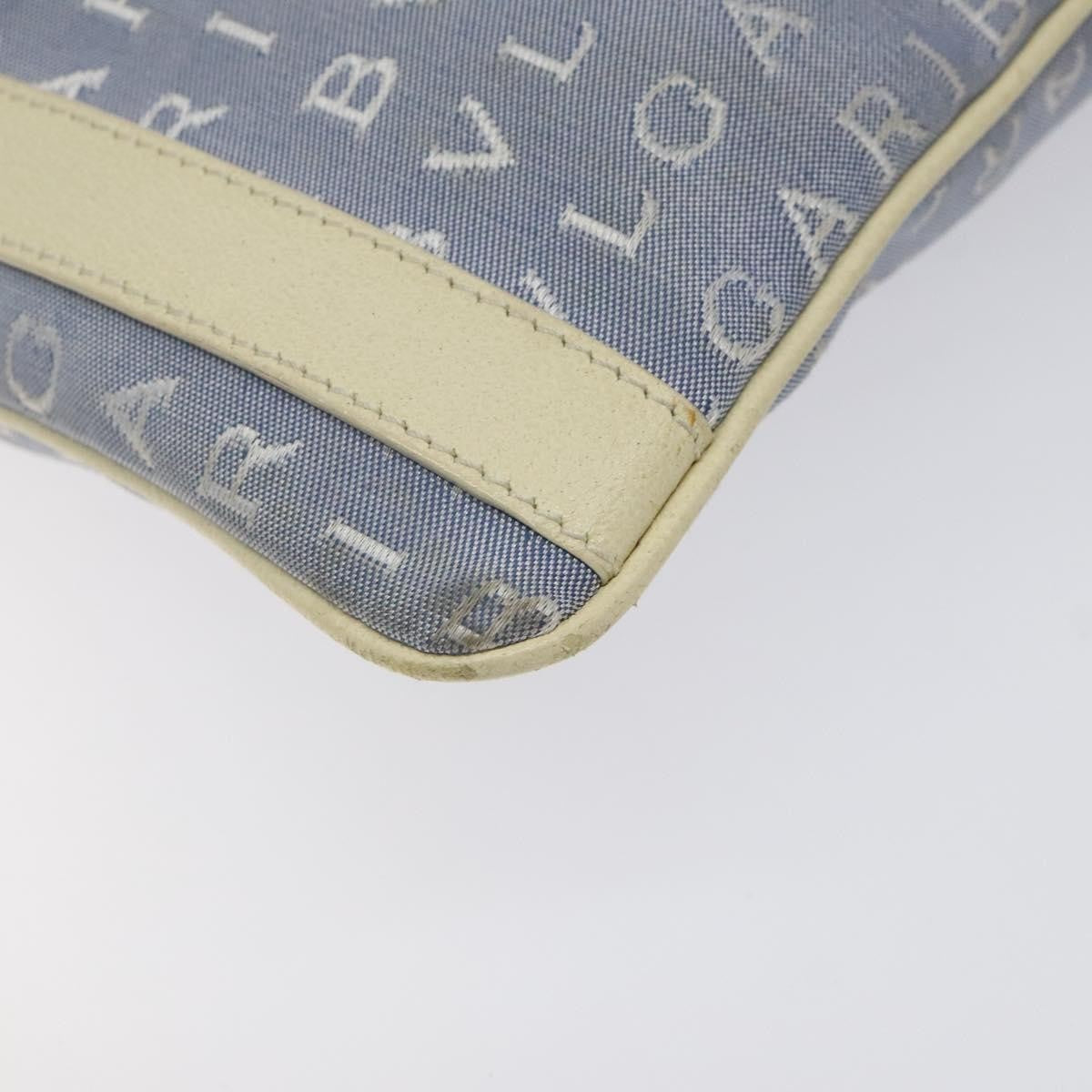 Bvlgari B.Zero1 Logomania Bag Canvas with Leather, BLUE, NYLON, Shoulder bag