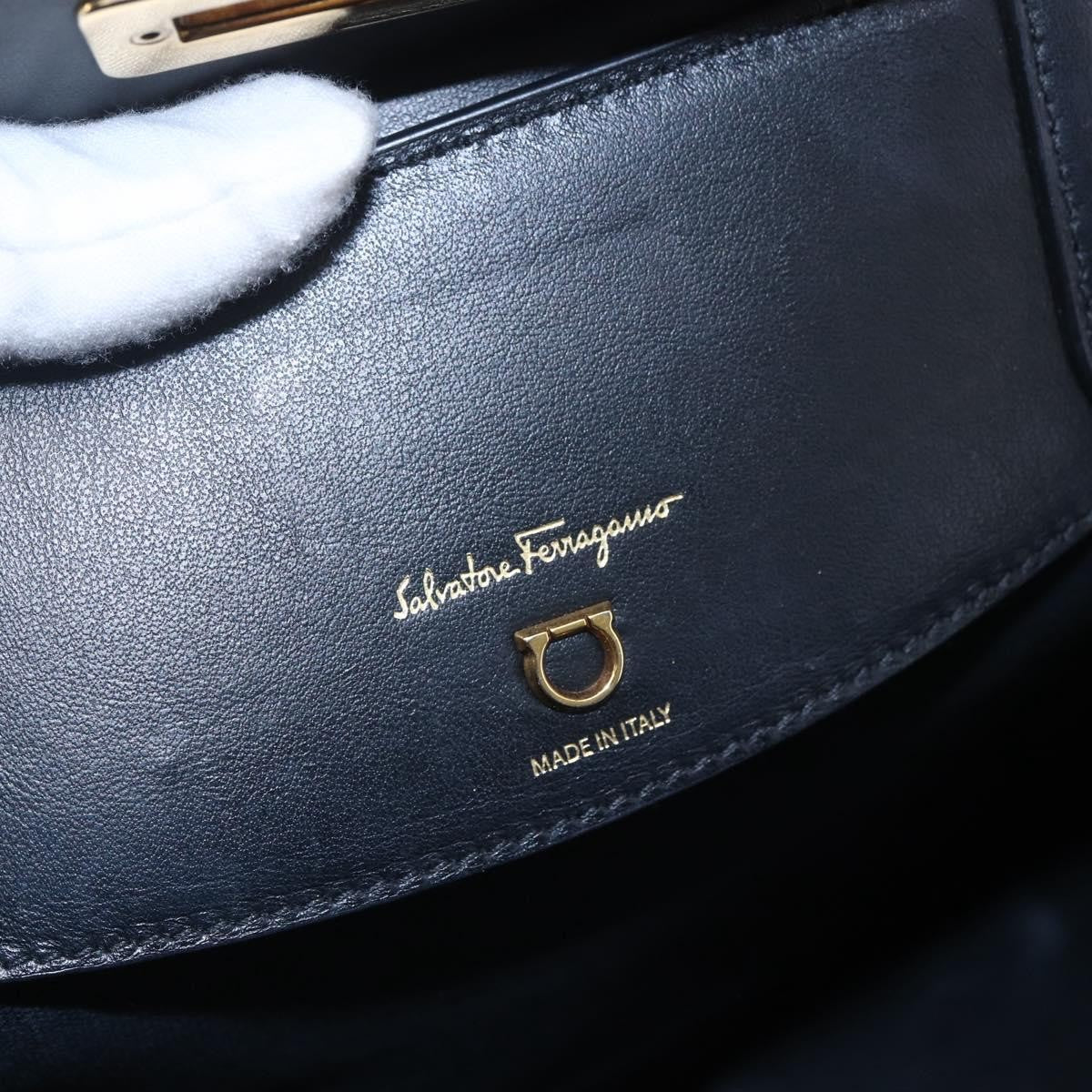 Salvatore Ferragamo Gancini Travel Tote Gancini Jacquard, NAVY, CANVAS, Tote bag