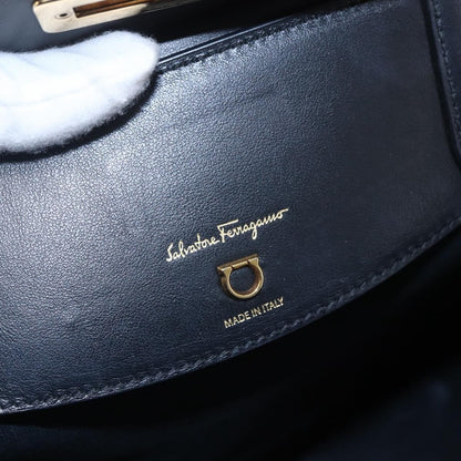 Salvatore Ferragamo Gancini Travel Tote Gancini Jacquard, NAVY, CANVAS, Tote bag