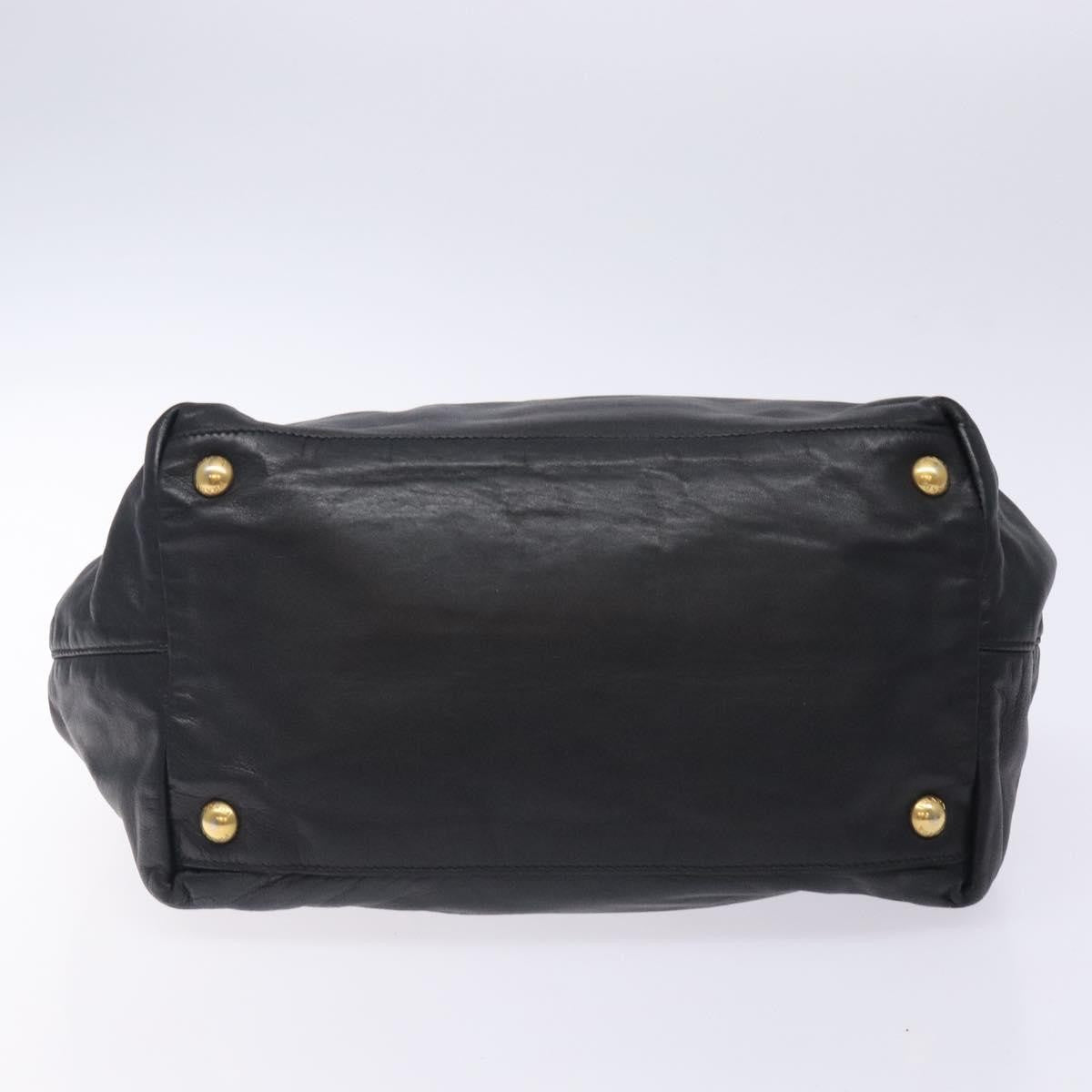Prada Bow Tote Leather, BLACK, LEATHER, Handbag