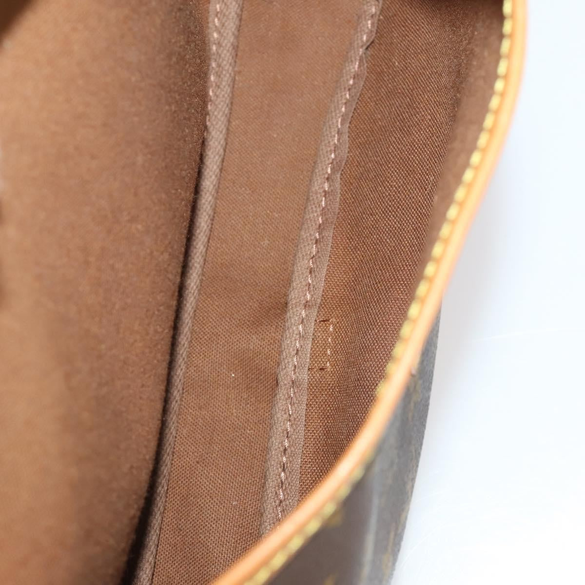 Louis Vuitton Saumur Handbag Monogram Canvas, Brown, Canvas, Shoulder Bag
