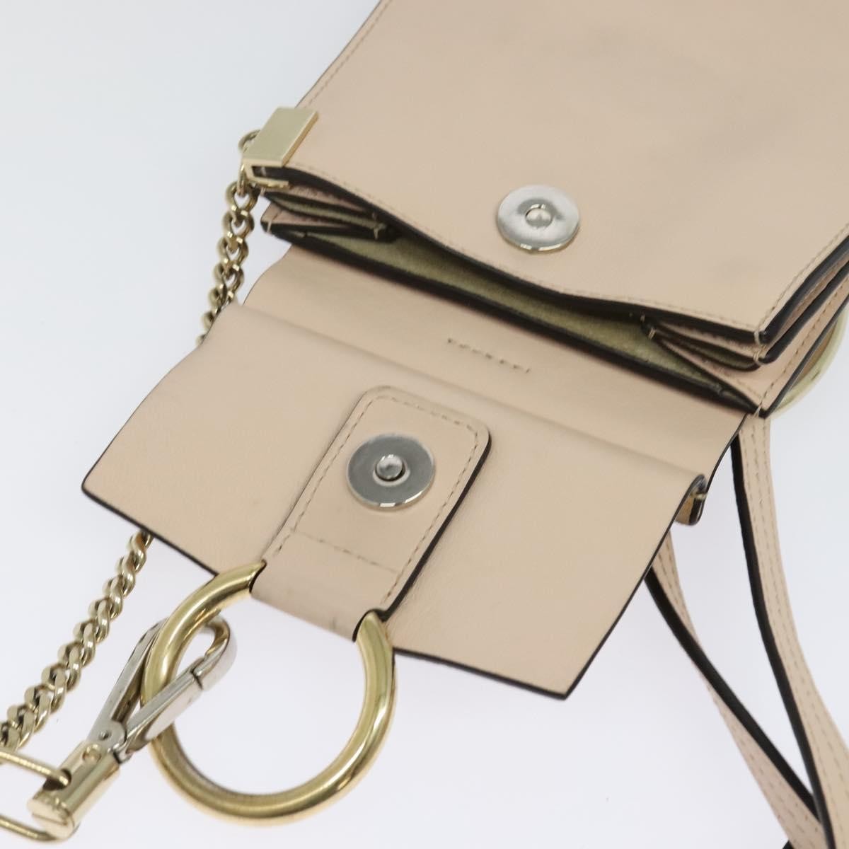 Chloe Faye Crossbody Leather and Suede, BEIGE, LEATHER, Shoulder bag