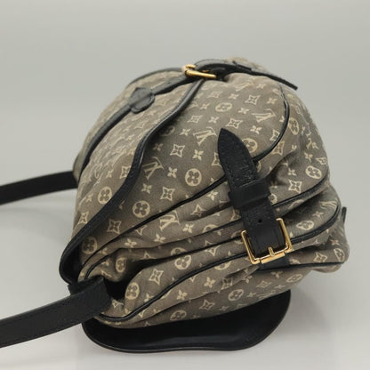 Louis Vuitton Saumur Handbag Monogram Idylle, GRAY, CANVAS, Handbag