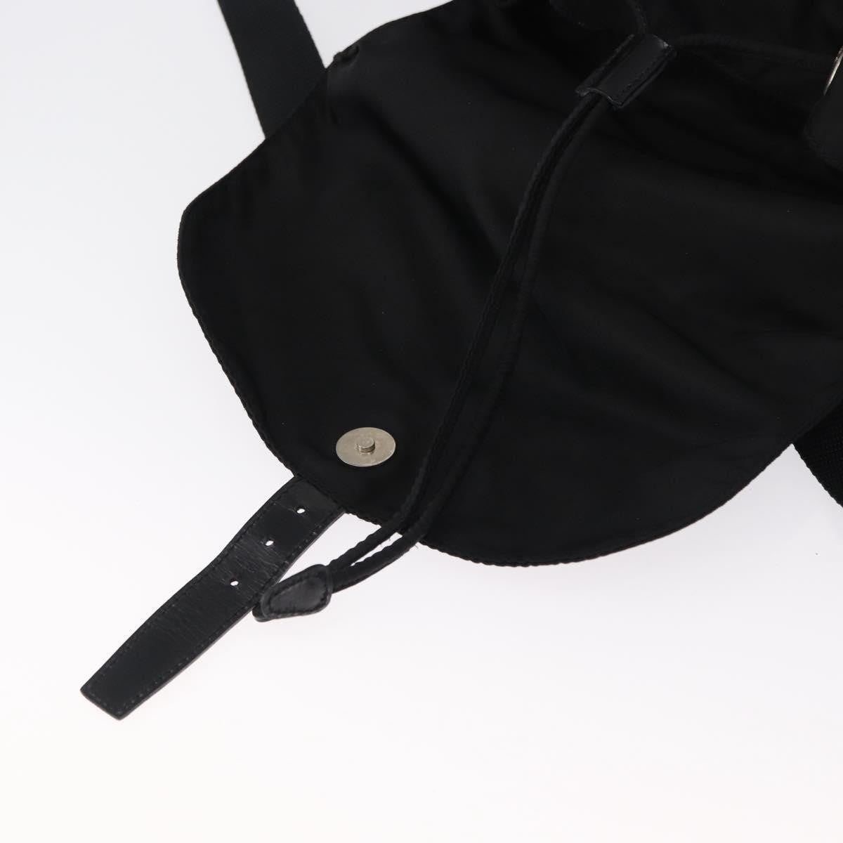 Prada Double Front Pocket Backpack Re-Nylon with Leather, BLACK, NYLON, Backpack