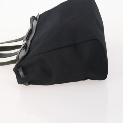 Hermes Herbag Cabas Toile and Leather, Black, Canvas, Tote Bag