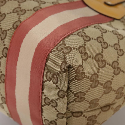 Gucci Sherry Line Tote Canvas, BEIGE, CANVAS, Tote bag