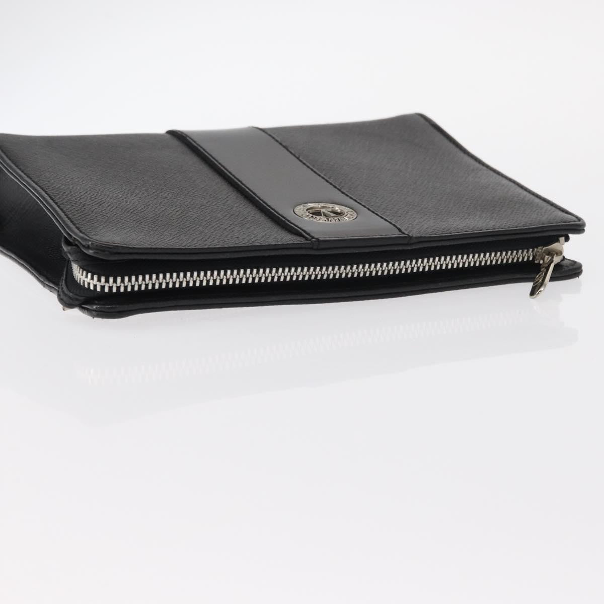 Valentino Garavani Pochette Leather, BLACK, LEATHER, Clutche & pouche