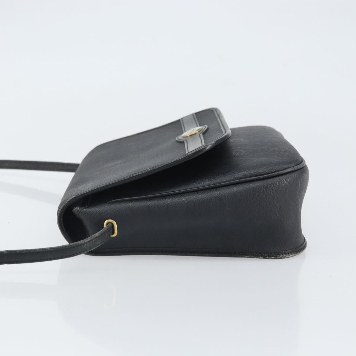 Christian Dior Vintage Honeycomb Shoulder Bag Canvas and Leather, BLACK, CANVAS, Shoulder bag