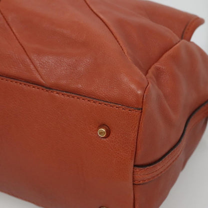 Chloe Elsie Satchel Leather, BROWN, LEATHER, Handbag