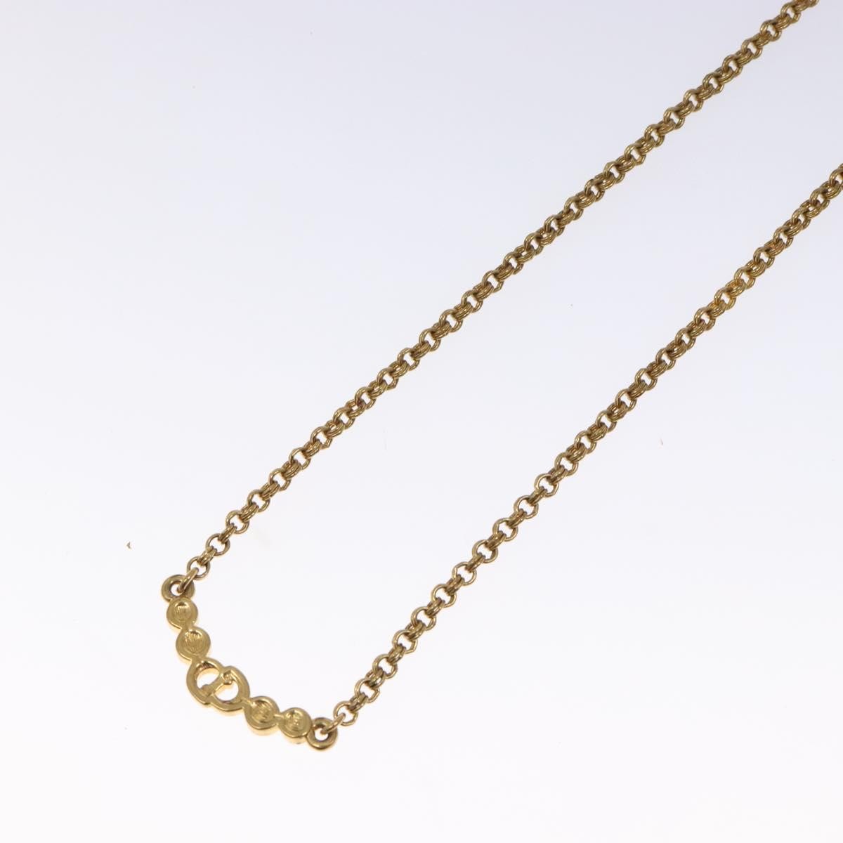 Christian Dior CD Pendant Necklace Metal, GOLD, METAL, Necklace