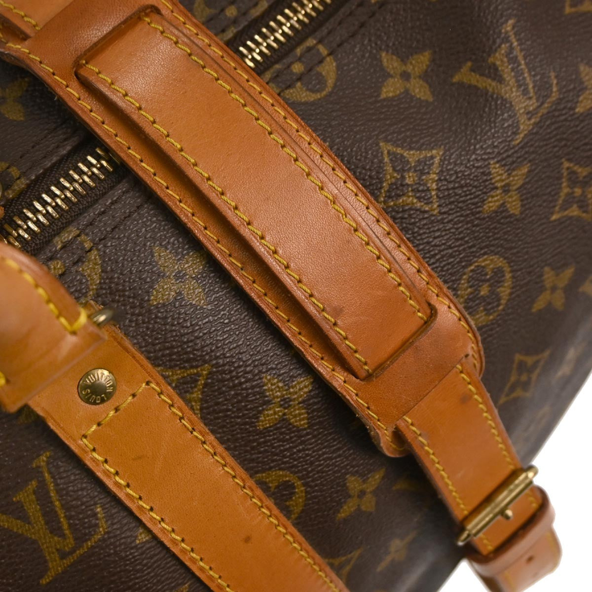 Louis Vuitton Keepall Bandouliere Bag Monogram Canvas, BROWN, CANVAS, Travel bag