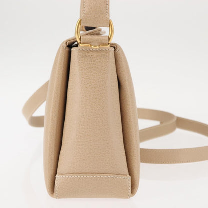 Gucci Vintage Convertible Bamboo Box Crossbody Bag Leather, BEIGE, LEATHER, Crossbody bag
