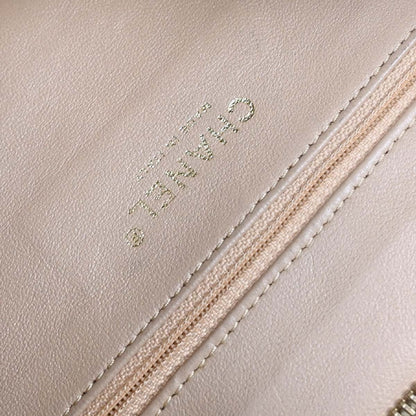 Chanel Luxe Ligne Zipped Tote Leather, GOLD, LEATHER, Tote bag