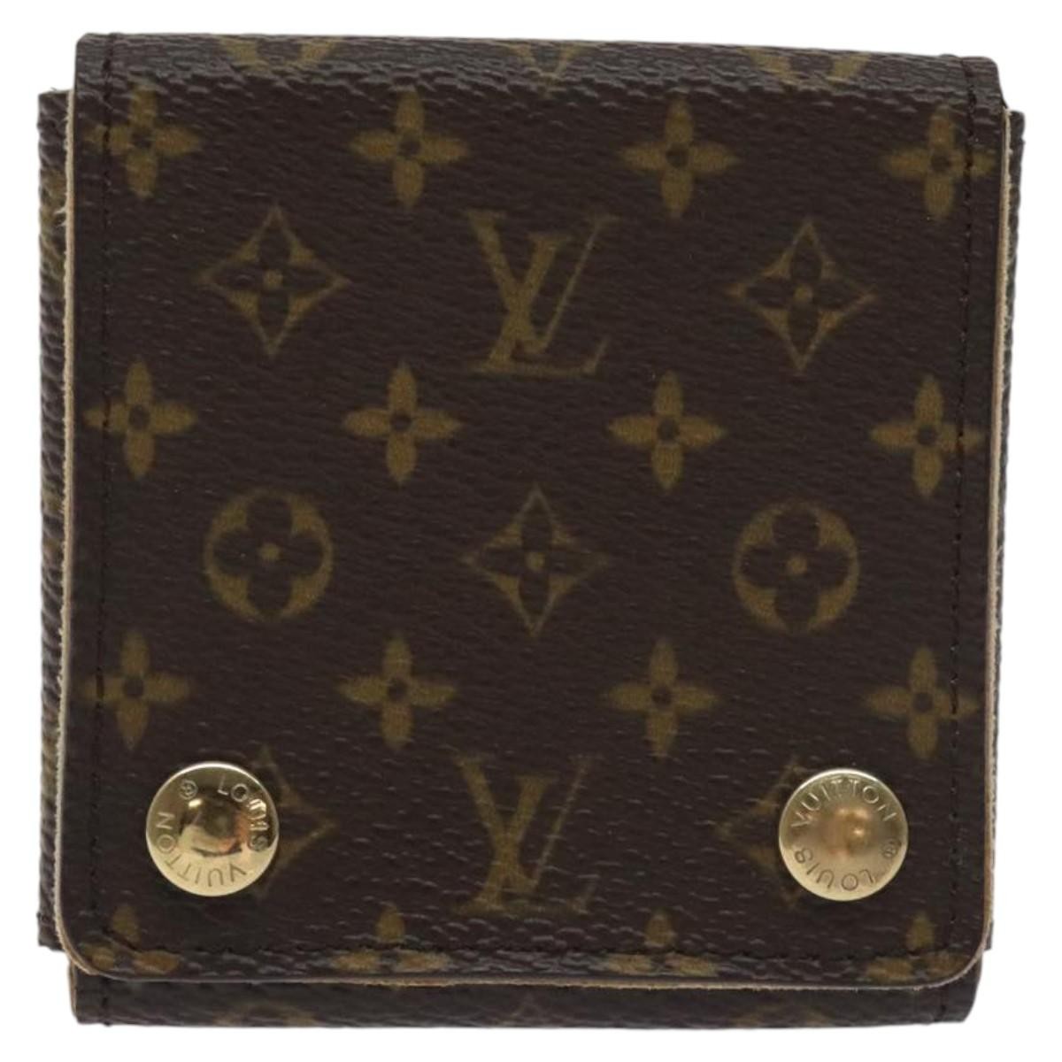 Louis Vuitton CASE JEWELRY BOX Canvas, BROWN, CANVAS, Wallets