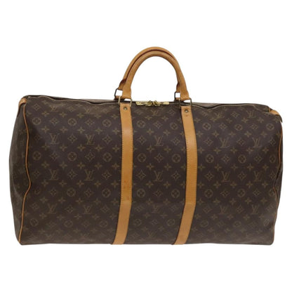 Louis Vuitton Keepall Bag Monogram Canvas, BROWN, CANVAS, Travel bag