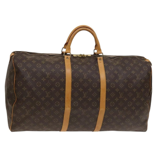 Louis Vuitton Keepall Bag Monogram Canvas, BROWN, CANVAS, Travel bag