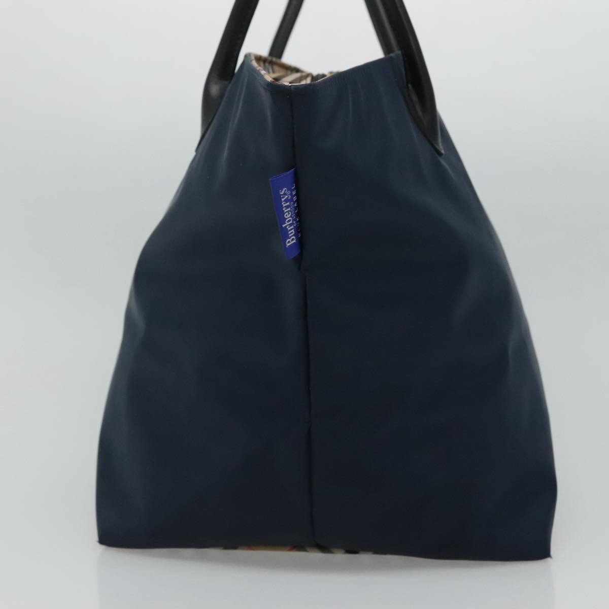 Burberry Nova Check Tote Nylon, NAVY, NYLON, Tote bag