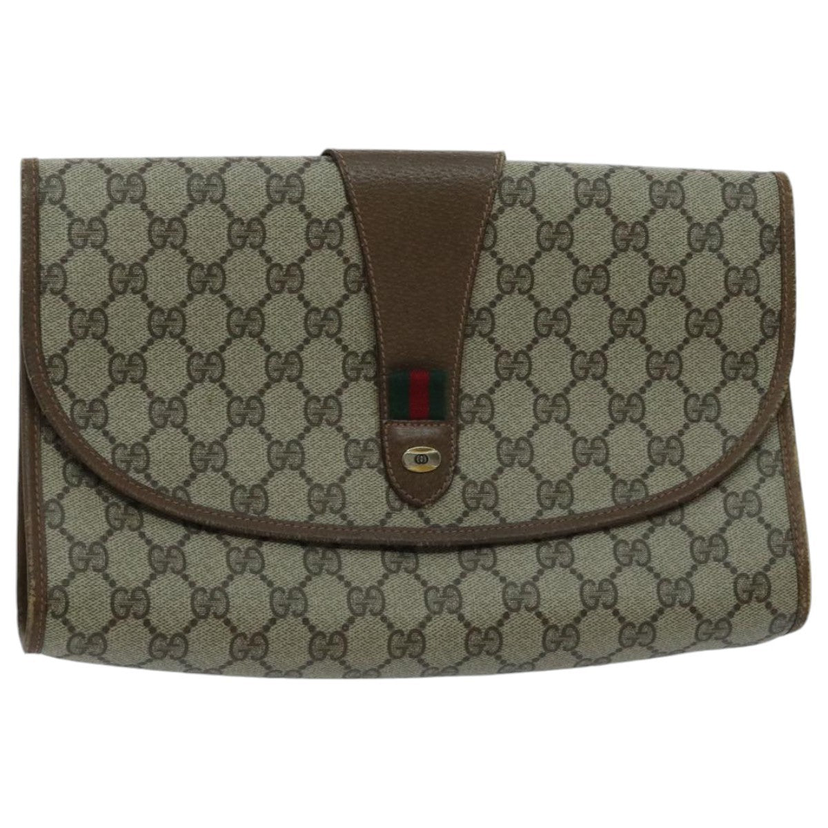 Gucci Sherry line pouch Canvas, Beige, Canvas, Clutch