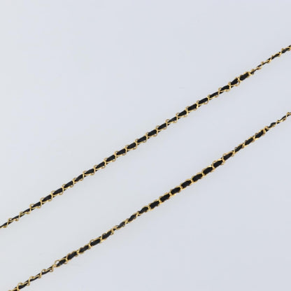"Chanel CC Perfume Bottle Pendant Chain Long Necklace Metal with Leather, Crystals and Faux Pearl", GOLD, METAL, Necklace