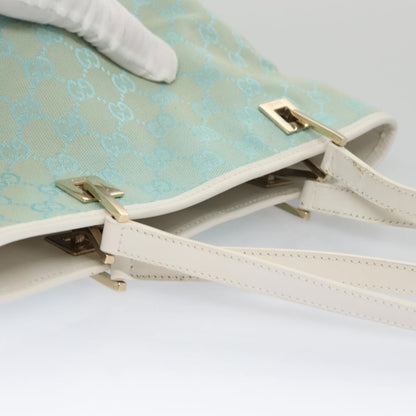 Gucci Vintage Bucket Shopping Tote GG Canvas, BLUE, CANVAS, Tote bag