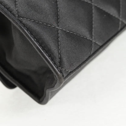 Chanel Vintage Camellia Flap Bag Satin, GRAY, SATIN, Clutche & pouche