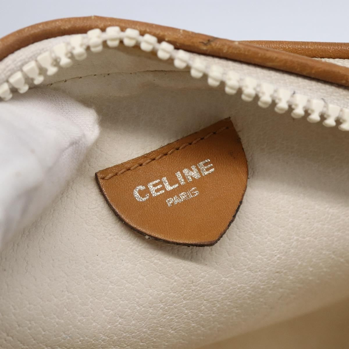 Celine Macadam Shoulder Bag PVC Leather, WHITE, PVC, Shoulder bag