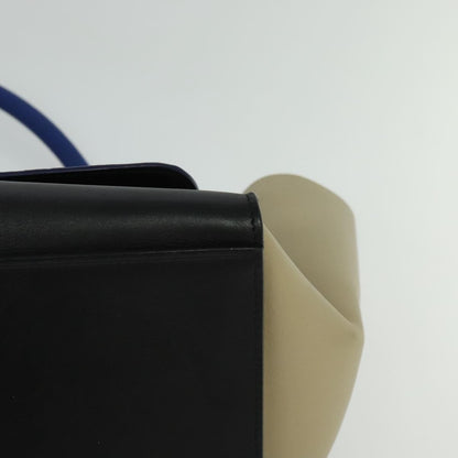 Celine Trapeze Bag Leather, BLUE, LEATHER, Handbag