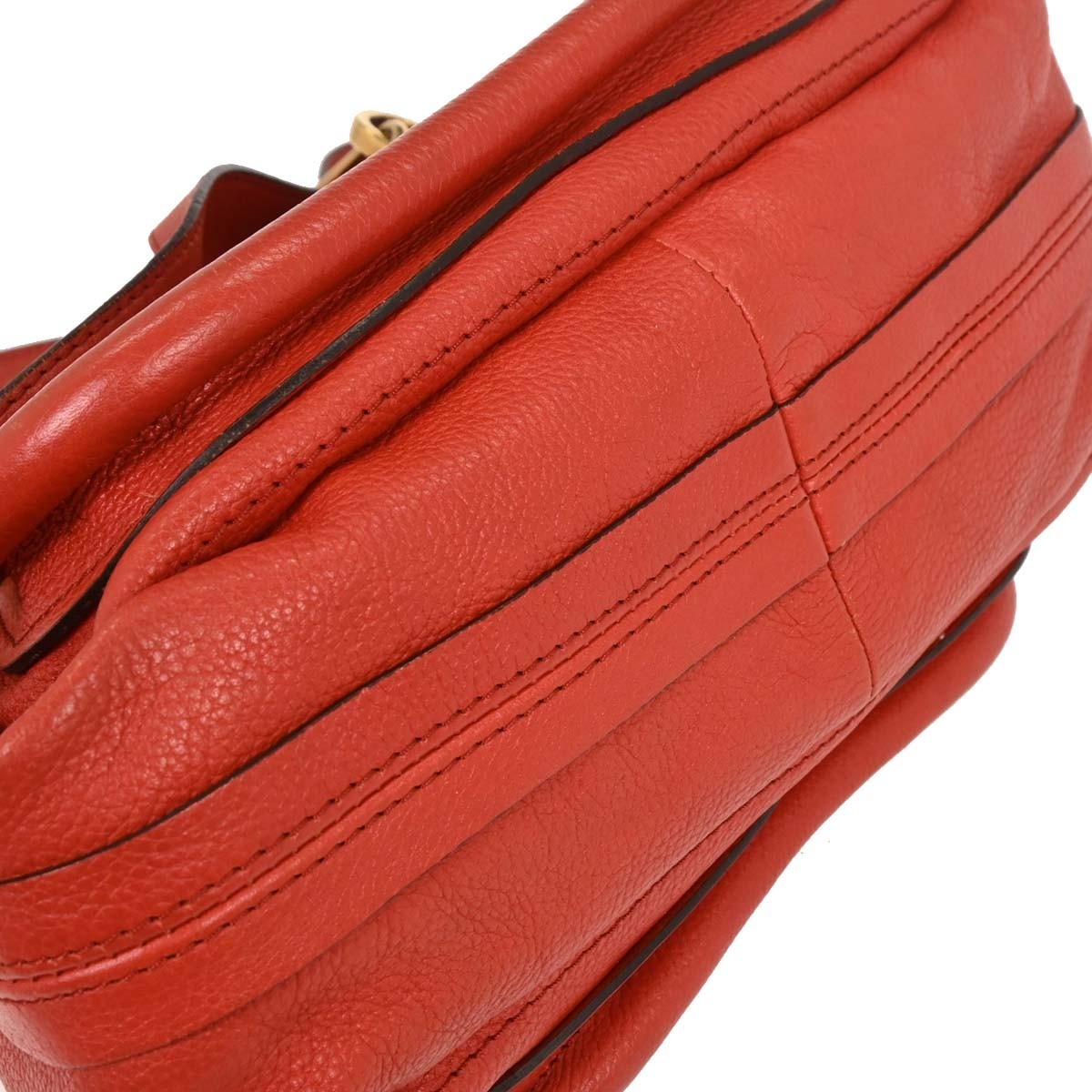 Chloe Paraty Handbag Quilted Leather, RED, LEATHER, Handbag