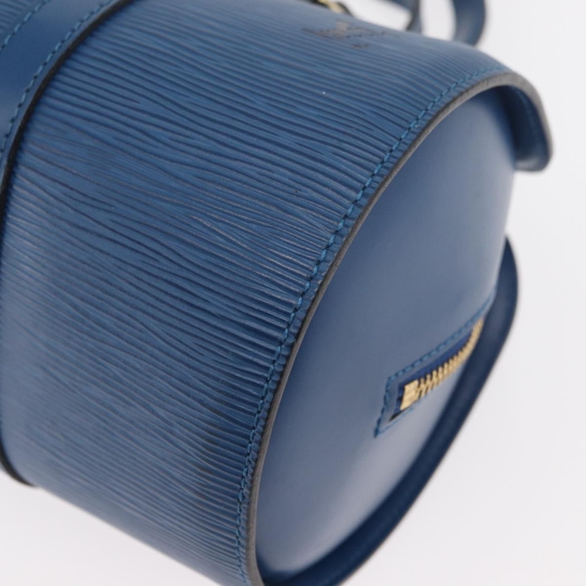 Louis Vuitton Soufflot Handbag Epi Leather, Blue, Leather, Handbag