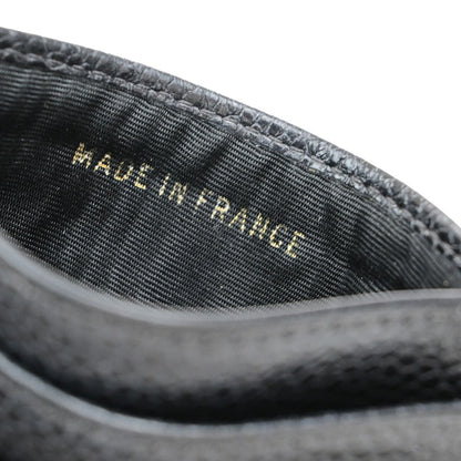 Chanel Logo CC Card case Grained  Leather, BLACK, CALFSKIN, Wallets