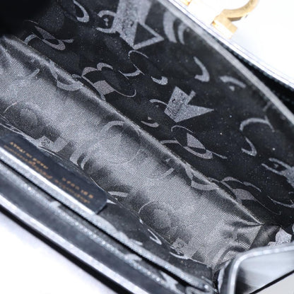 Salvatore Ferragamo Gancini Convertible Top Handle Bag Leather, BLACK, LEATHER, Handbag