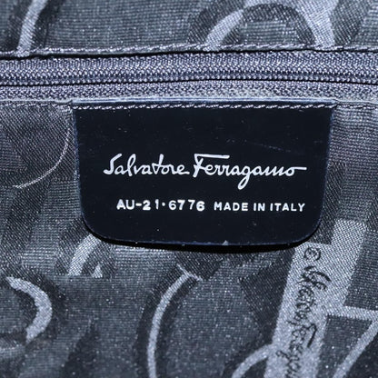 Salvatore Ferragamo Vintage Shoulder Bag Canvas, GRAY, CANVAS, Shoulder bag