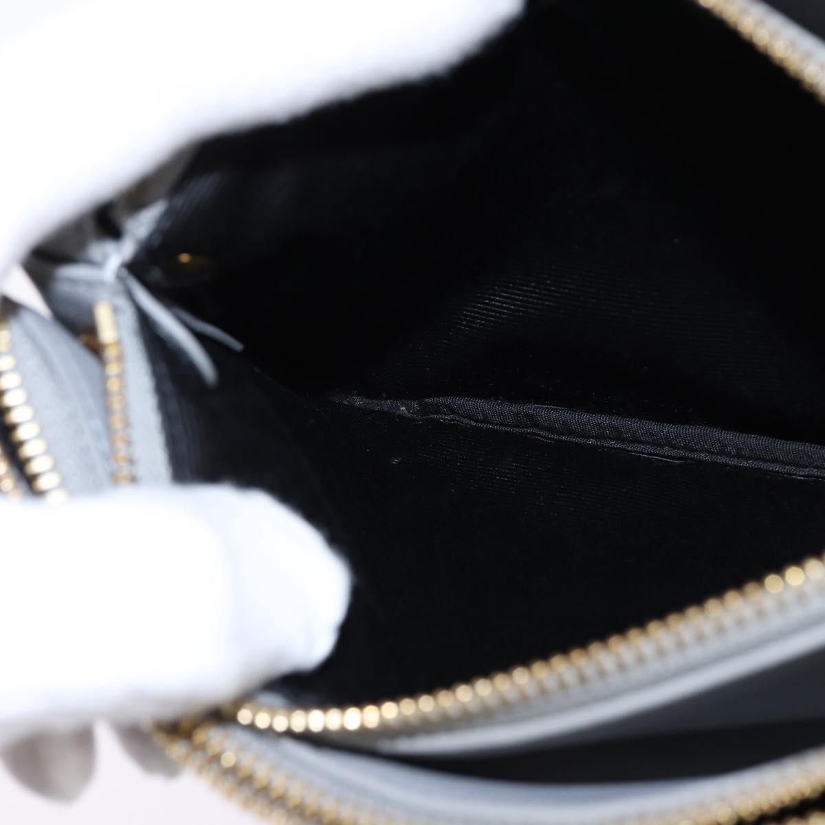 Celine Trio Crossbody Bag Leather, GRAY, LEATHER, Crossbody bag