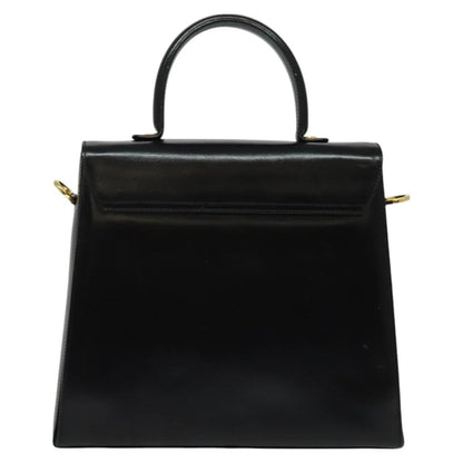 Salvatore Ferragamo Gancini Convertible Top Handle Bag Leather, BLACK, LEATHER, Handbag