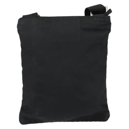 Prada Flat Messenger Bag Tessuto, BLACK, NYLON, Shoulder bag