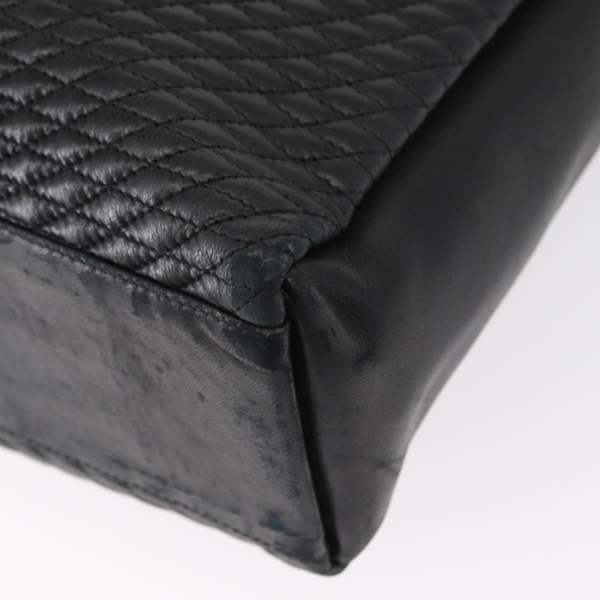 Bally Vintage Tote Bag Quilted Leather, Black, Leather, Tote Bag