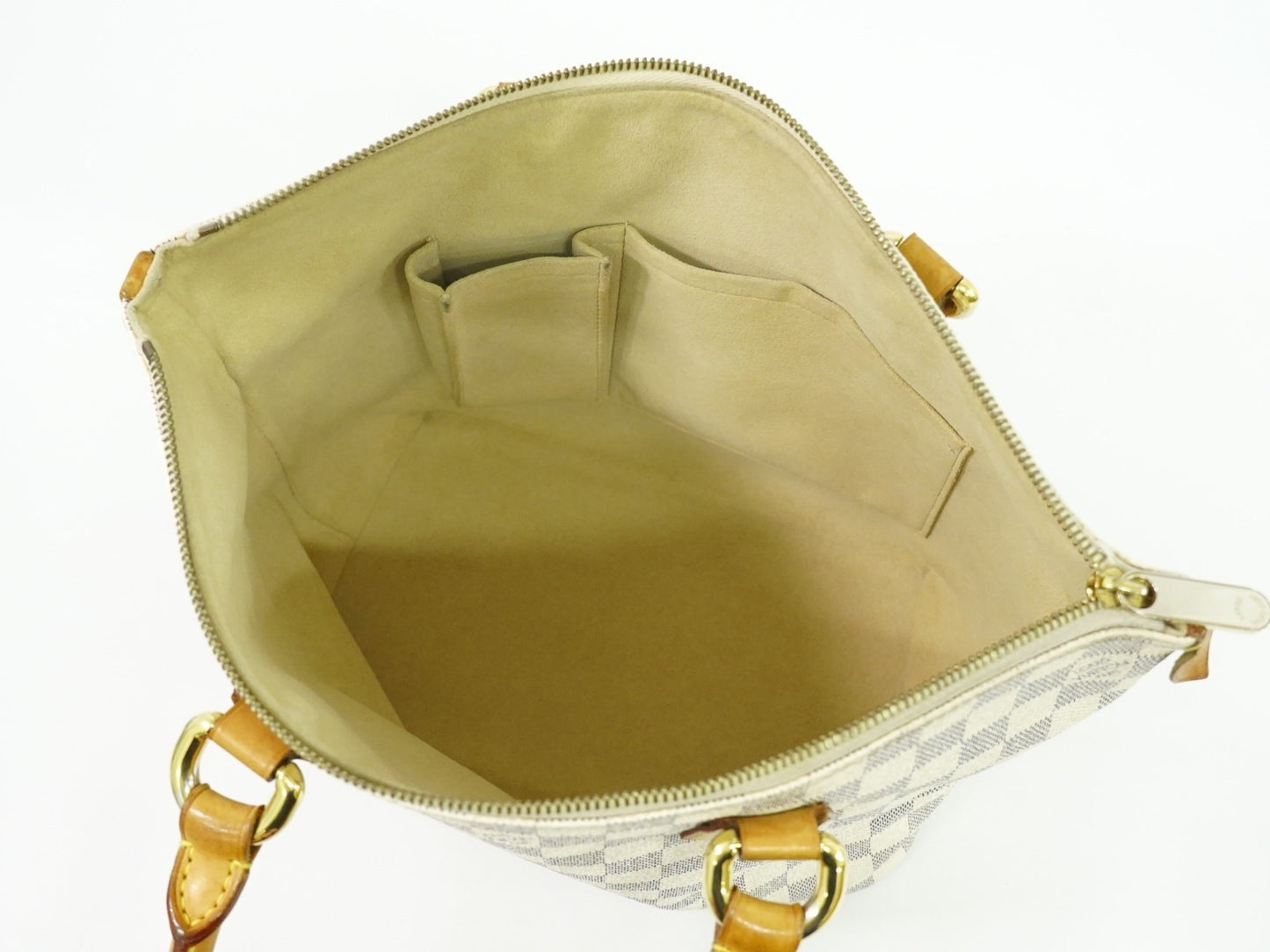 Louis Vuitton Saleya Handbag Damier, WHITE, CANVAS, Tote bag